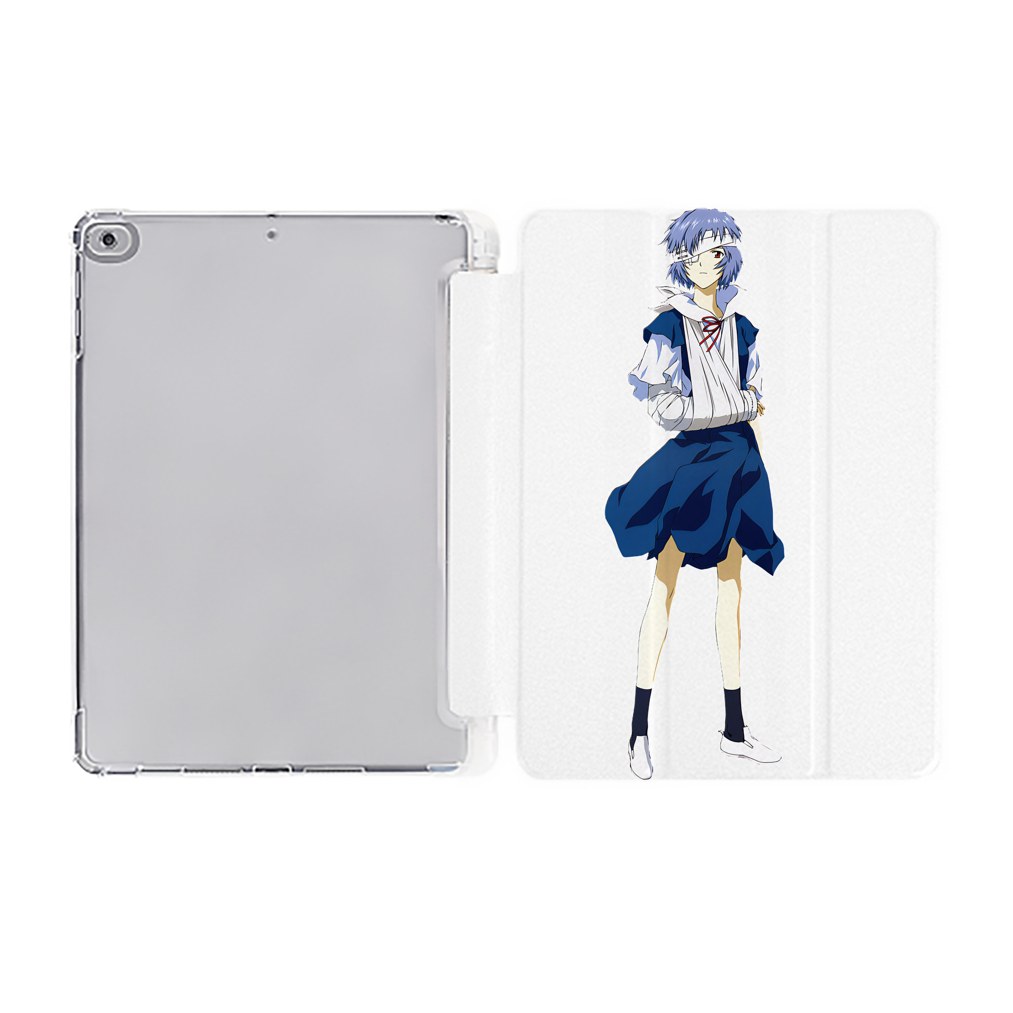 （画像用） EVA 新世紀エヴァンゲリオン IPad ケース ペン収納付き 三つ折りスタンド PUレザー×シリコン 対応機種9.5/10.5/10.9インチ